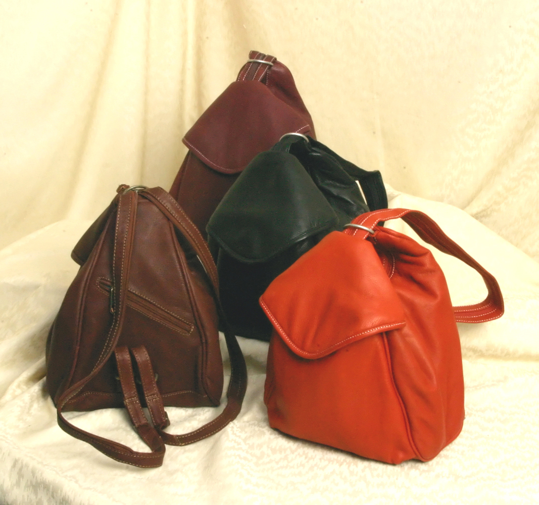 Leather sling backpack/purse