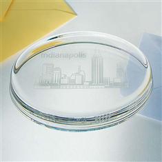 Oval glass Paperweight